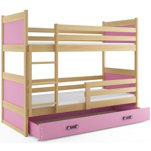 BMS Detská poschodová posteľ RICO | borovica 80 x 160 cm Farba: Ružová vyobraziť