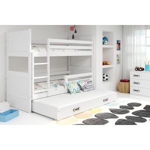 BMS Detská poschodová posteľ s prístelkou RICO 3 | biela 80 x 160 cm Farba: Biela vyobraziť