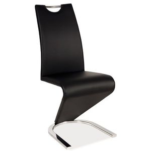 Signal Jedálenská stolička H-090 chróm / čierna Farba: Čierna vyobraziť