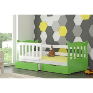 ArtAdrk Detská posteľ LENA Farba: biela / zelená vyobraziť
