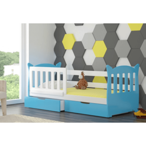 ArtAdrk Detská posteľ LENA Farba: biela / modrá vyobraziť