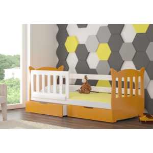 ArtAdrk Detská posteľ LENA Farba: Biela / oranžová vyobraziť