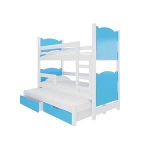 ArtAdrk Detská poschodová posteľ LETICIA Farba: biela / modrá vyobraziť