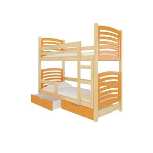 ArtAdrk Detská poschodová posteľ OSUNA Farba: borovica / oranžová vyobraziť