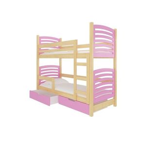 ArtAdrk Detská poschodová posteľ OSUNA Farba: Borovica / ružová vyobraziť