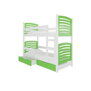 ArtAdrk Detská poschodová posteľ OSUNA Farba: biela / zelená vyobraziť