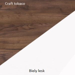 ArtCross Regál KING | 06 Farba: Craft tobaco / biely lesk vyobraziť