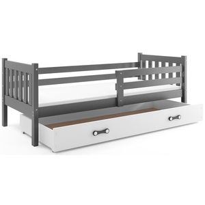 BMS Detská posteľ s úložným priestorom CARINO | 90 x 200 cm Farba: Sivá / biela vyobraziť