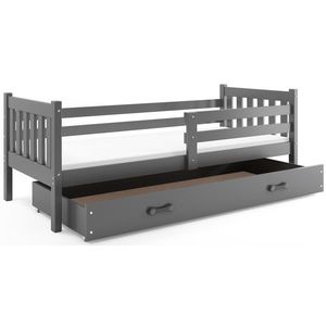 BMS Detská posteľ s úložným priestorom CARINO | 90 x 200 cm Farba: Sivá / sivá vyobraziť