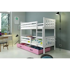 BMS Poschodová detská posteľ CARINO | 80 x 190 cm Farba: biela / ružová vyobraziť