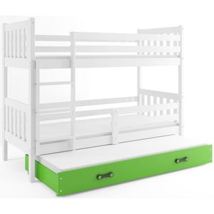 BMS Detská posteľ s prístelkou CARINO | 80 x 190 cm Farba: Sivá / zelená vyobraziť
