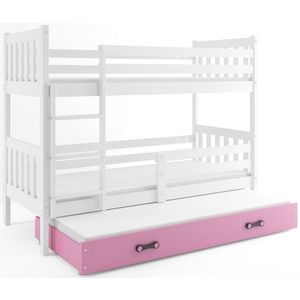 BMS Detská posteľ Carino s prístelkou Farba: Sivá / ružová vyobraziť