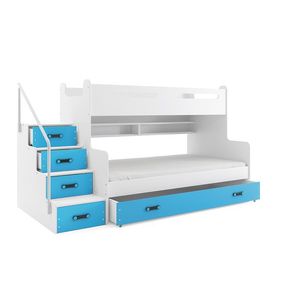BMS Detská poschodová posteľ MAX 3 Farba: Modrá vyobraziť