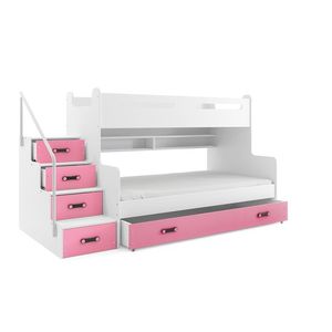 BMS Detská poschodová posteľ Max 3 Farba: Ružová vyobraziť