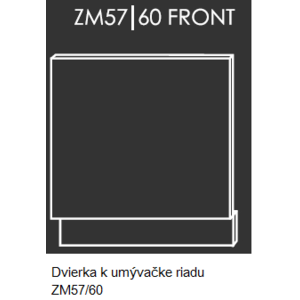 ArtExt Kuchynská linka Brerra - mat Kuchyňa: Dvierka k umývačke riadu ZM57/60 / 60 cm vyobraziť