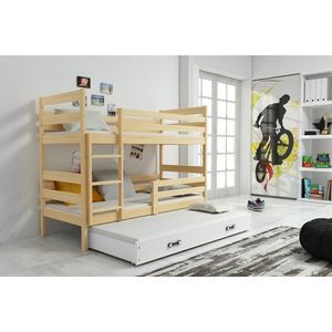 BMS Detská poschodová posteľ s prístelkou ERYK 3 | BOROVICA Farba: Borovica / biela, Rozmer, materiál: 190 x 80 cm vyobraziť
