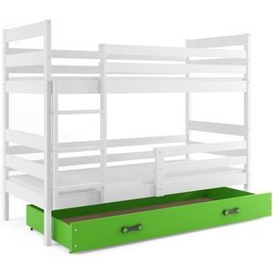 BMS Detská poschodová posteľ ERYK | biela Farba: biela / zelená, Rozmer.: 160 x 80 cm vyobraziť