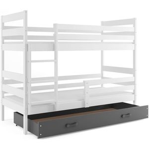 BMS Detská poschodová posteľ ERYK | biela Farba: biela / sivá, Rozmer.: 160 x 80 cm vyobraziť