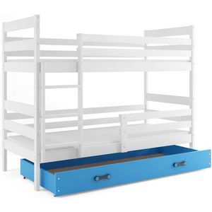 BMS Detská poschodová posteľ ERYK | biela Farba: biela / modrá, Rozmer.: 160 x 80 cm vyobraziť