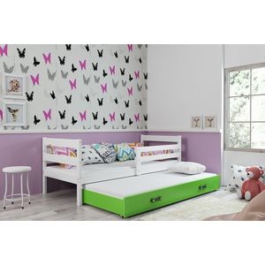 BMS Detská posteľ s prístelkou ERYK 2 | biela Farba: biela / zelená, Rozmer.: 190 x 80 cm vyobraziť