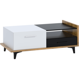 ArtCross Konferenčný stolík BOX-03 Farba: dub burgun / biela / čierna vyobraziť
