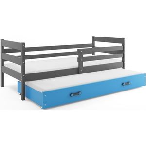 BMS Detská posteľ s prístelkou ERYK | SIVÁ Farba: Sivá / Modrá, Rozmer.: 190 x 80 cm vyobraziť