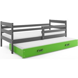 BMS Detská posteľ s prístelkou ERYK | SIVÁ Farba: Sivá / zelená, Rozmer.: 190 x 80 cm vyobraziť