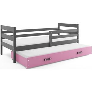 BMS Detská posteľ s prístelkou ERYK 2 | sivá Farba: Sivá / ružová, Rozmer.: 190 x 80 cm vyobraziť