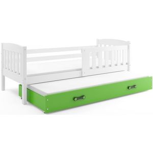 BMS Detská posteľ Kubuš s prístelkou / biela Farba: biela / zelená, Rozmer.: 200 x 90 cm vyobraziť