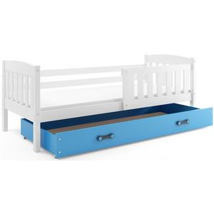 BMS Detská posteľ KUBUŠ 1 s úložným priestorom| biela Farba: biela / modrá, Rozmer.: 200 x 90 cm vyobraziť