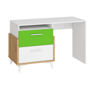 ArtCross Písací stôl HEY-04 | 125 Farba: Dub artisan/biela/zelená vyobraziť