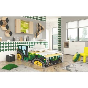 ArtAdrk Detská auto posteľ TRACTOR Farba: Zelená, Prevedenie: 70 x 140 cm vyobraziť