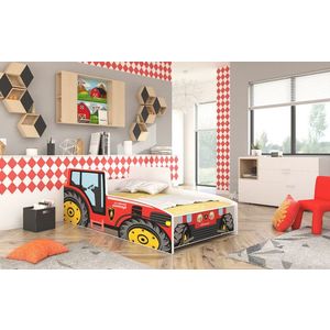 ArtAdrk Detská auto posteľ TRACTOR Farba: Červená, Prevedenie: 70 x 140 cm vyobraziť