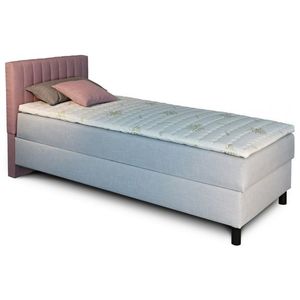 New Design Čalúnená posteľ NOVO s krátkym čelom | ľavá s topperom Extra Rozmer.: 80 x 200 cm vyobraziť