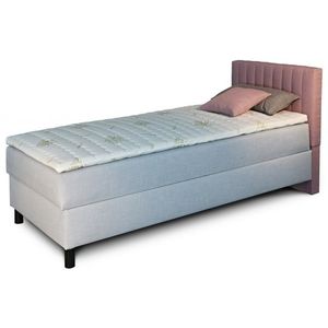 New Design Čalúnená posteľ NOVO s krátkym čelom | pravá s topperom Extra Rozmer.: 80 x 200 cm vyobraziť