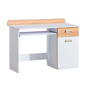Dolmar Písací stolík CORNETO L10 Farba: Biely briliant / dub nash vyobraziť