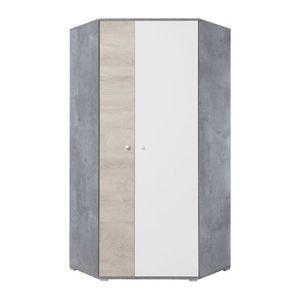 Meblar Šatníková skriňa SIGMA SI2 L/P Farba: beton/biela/dub vyobraziť