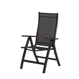 Záhradná hliníková stolička - čierna vyobraziť