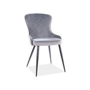 Signal Jedálenská stolička LOTUS VELVET SIGNAL - stoličky/ kreslá: kov čierny/ sivá Bluvel 14 vyobraziť