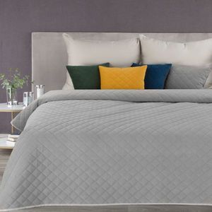 ArtFir Prikrývka na posteľ MILO | strieborná 220 x 240 cm vyobraziť