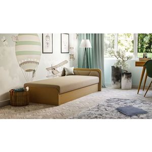 ArtElta Jednolôžková posteľ PARYS hnedá | 80 x 190 cm Farba: Alova 66, Prevedenie: pravé vyobraziť