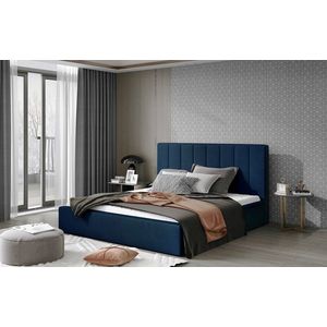 ArtElta Manželská posteľ AUDREY s úložným priestorom | 140 x 200 cm Farba: Modrá / Monolith 77 vyobraziť