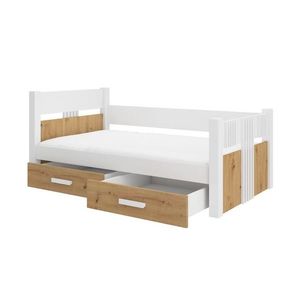 ArtAdrk Jednolôžková posteľ BIBI | 80 x 180 cm Farba: Biela / dub artisan vyobraziť