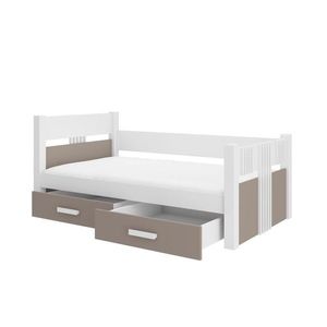 ArtAdrk Jednolôžková posteľ BIBI | 80 x 180 cm Farba: Biela / truffla vyobraziť