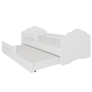 ArtAdrk Detská posteľ CASIMO II | s prístelkou a zábranou Prevedenie: Biela vyobraziť