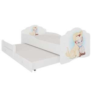 ArtAdrk Detská posteľ CASIMO II | s prístelkou Prevedenie: Psík a mačičkou vyobraziť