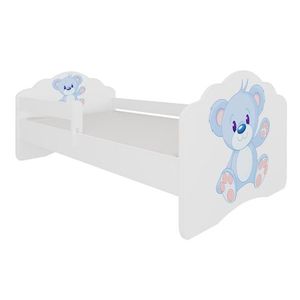 ArtAdrk Detská posteľ CASIMO | so zábranou Prevedenie: Modrý macko vyobraziť