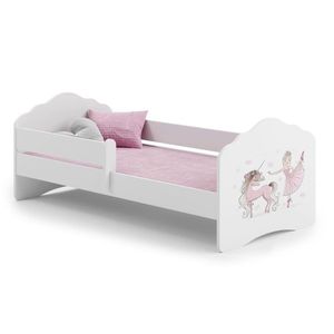 ArtAdrk Detská posteľ CASIMO | so zábranou Prevedenie: Balerína s jednorožcom vyobraziť