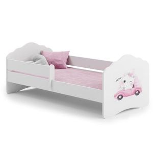 ArtAdrk Detská posteľ CASIMO | so zábranou Prevedenie: Mačička v aute vyobraziť