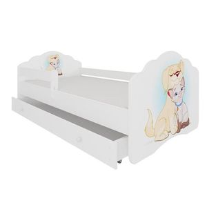 ArtAdrk Detská posteľ CASIMO | so zásuvkou a zábranou Prevedenie: Psík a mačičkou vyobraziť